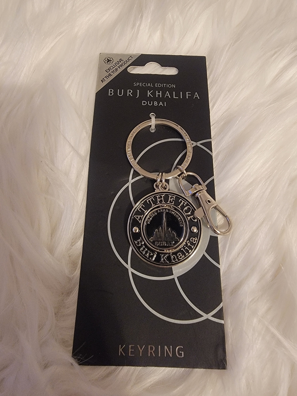 Burj Khalifa Dubai Silver Keyring